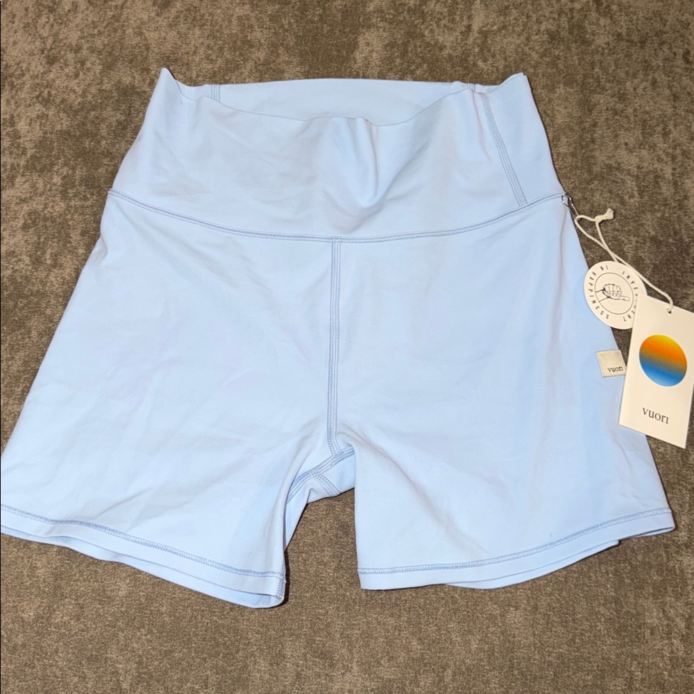 Vuori Light Blue Bike Shorts